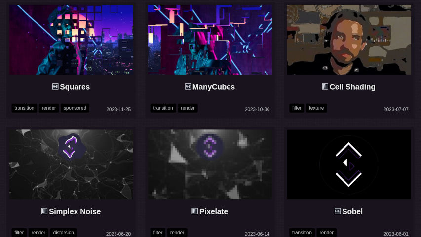 screenshot of the library